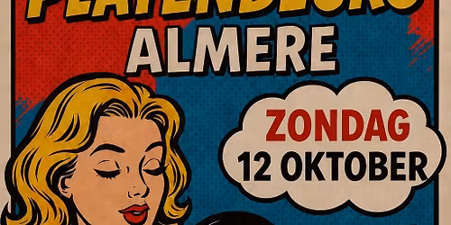 Platenbeurs Almere in congreszaal Annapark — markt-eten in Almere