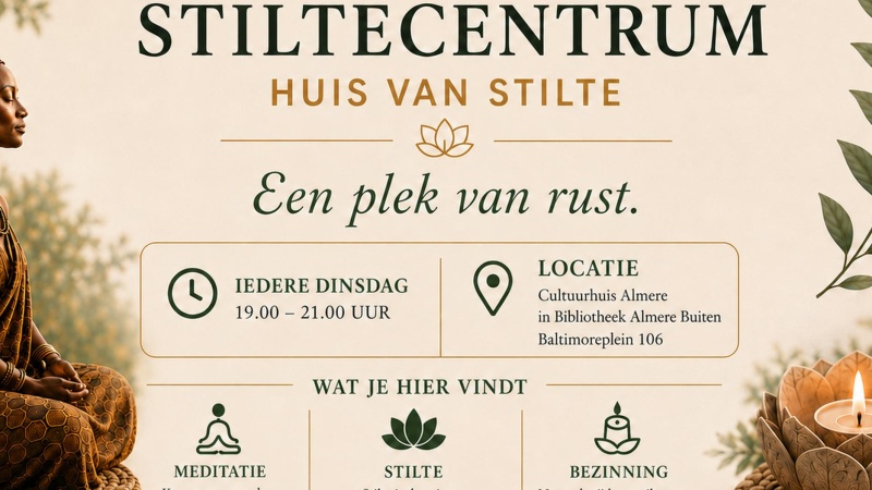 Stiltecentrum 22 september 2026 in Almere