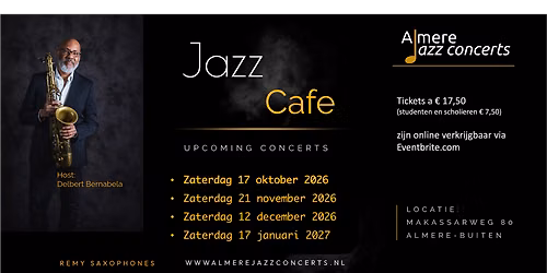 Jazzcafe VRIJDAG 20 November 2026 — Muziek in Almere